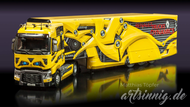 3D Design Renault Trucks Modell gelb