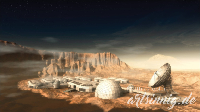 Matthias Töpfer 3D-Illustration einer Marsstation