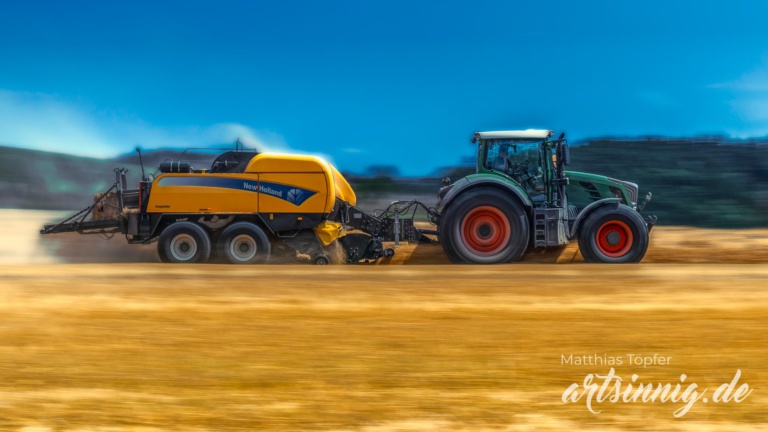 slow shutter speed Landwirtschaft Fotos von der Feldarbeit mit dem Traktor