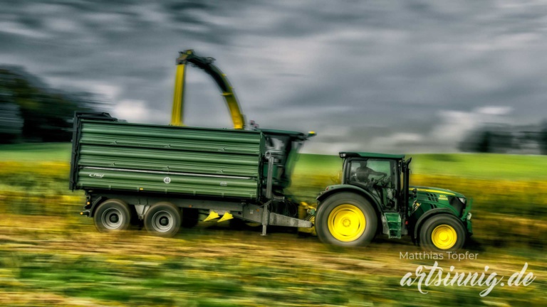 slow shutter speed Landwirtschaft Aufnahmen von der Maisernte