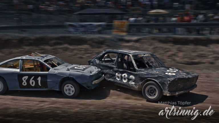 slow shutter speed motorsport stock car racing