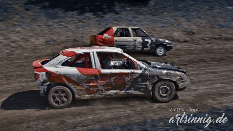 slow shutter speed motorsport stock car racing